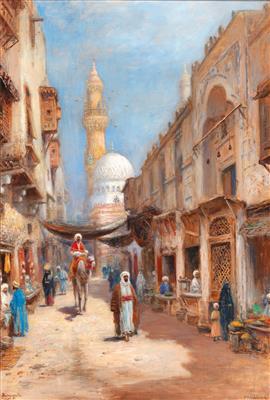 Bazaar in Cairo by 
																			Frans Wilhelm Odelmark