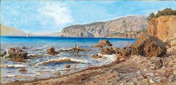 Coast of Sorrento by 
																			Harald Adolf Nikolai Jerichau