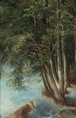 Trees by the Riverbank by 
																	Friedrich Salathe