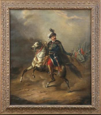 Jan Sobiecki Leading Polish Hussars by 
																			Alexander Orlowski