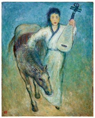 Chinese Lute And Horse by 
																	 Yee Bon