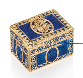 A Louis XV Enamelled Gold Snuff-Box by 
																	Charles Barnabe Sageret