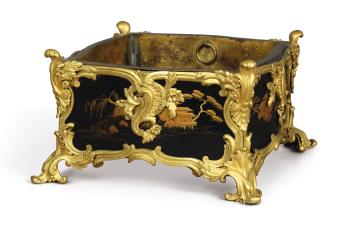 A Louis Xv Style Gilt Bronze-mounted Lacquer Jardinière by 
																	Henri Dasson