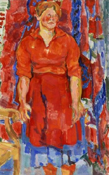 Femme à la robe rouge by 
																	Hubert le Mab
