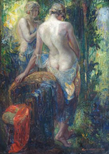 Elegant Nude In A Park by 
																	Edmond de Maertelaere
