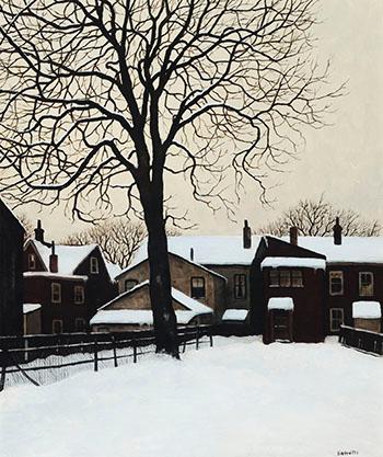 Winter Evening on Bleeker Street by 
																			John Kasyn