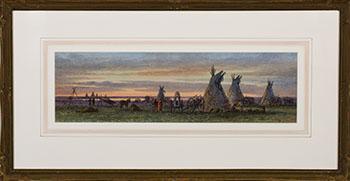 Indian Encampment, Red Deer Lake by 
																			Frederick Arthur Verner