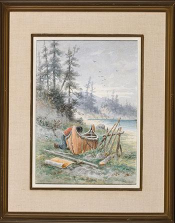 Making a Canoe by 
																			Frederick Arthur Verner