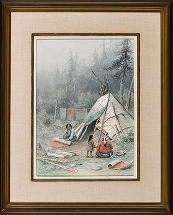 Making a Teepee by 
																			Frederick Arthur Verner