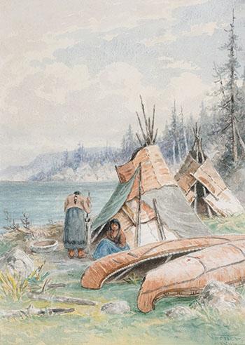 Encampment by the Lake by 
																			Frederick Arthur Verner