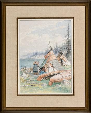 Encampment by the Lake by 
																			Frederick Arthur Verner