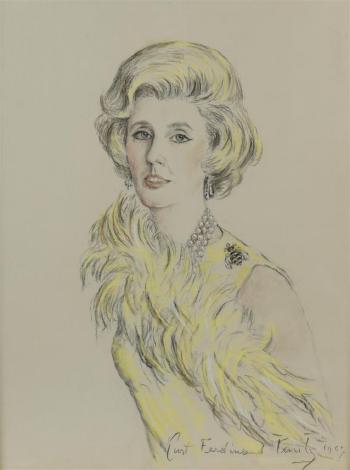 Portraits de la duchesse de La Rochefoucauld by 
																	Baron Kurt Ferdinand von Pantz