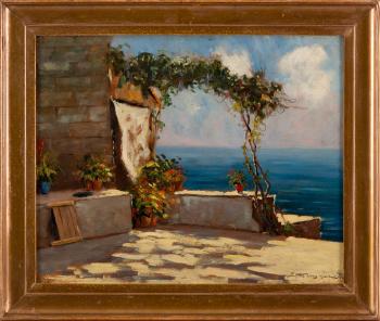 Taras na Capri by 
																			Eugeniusz Dzierzencki