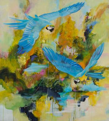 Under the parrots by 
																			Bogna Palmowska