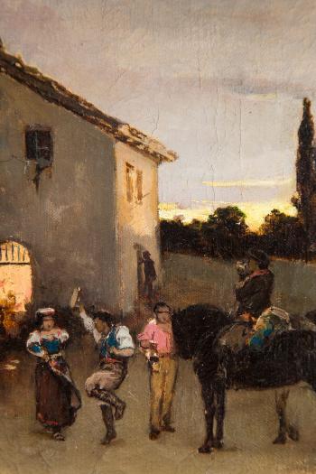 In the front of Italian tavern by 
																			Wilhelm Kotarbinsky