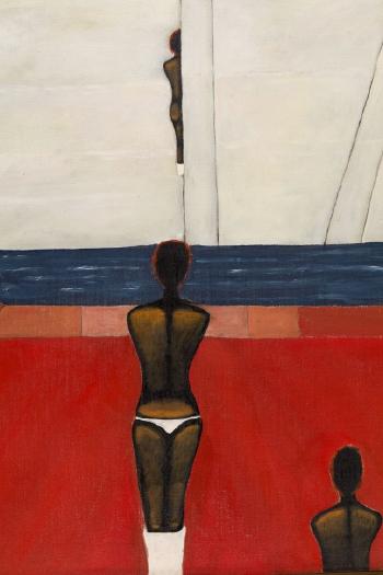 Woman on the ship by 
																			Jerzy Nowosielski