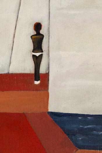 Woman on the ship by 
																			Jerzy Nowosielski