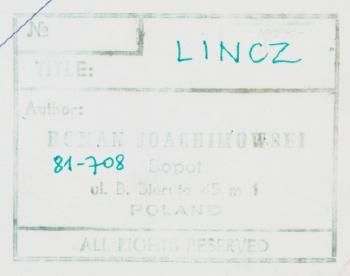 Lincz by 
																			Roman Joachimowski