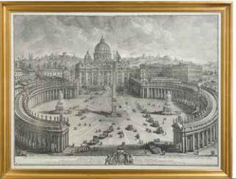 Sechs Verschiedene Ansichten der Stadt Rom und des Vatikans bzw. Eine Ansicht von Palermo by 
																			Giuseppe Vasi