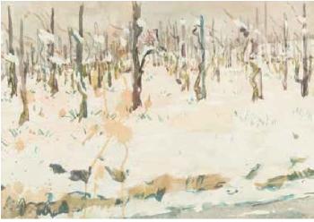 Schnee in den Reben by 
																	Karl Landolt
