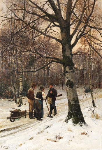 Wald Im Winter by 
																	Friedrich Kallmorgen