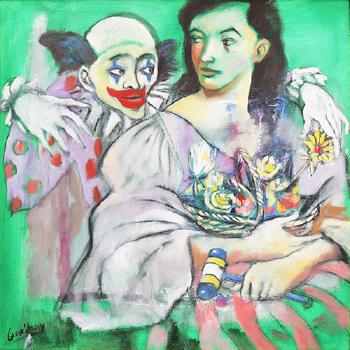 The Woman and the Clown by 
																	Manny Garibay