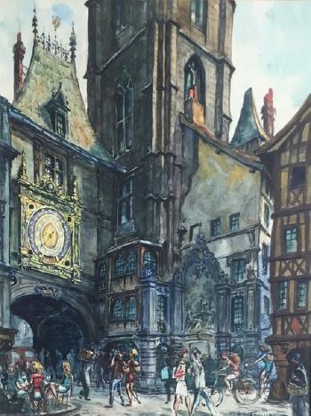 La Tour Du Gros Horloge à Rouen by 
																	Pierre le Trividic