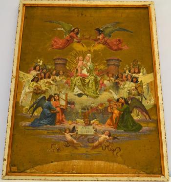 Bozzetto originale della glorificazione della Vergine di Loreto by 
																	Cesare Maccari