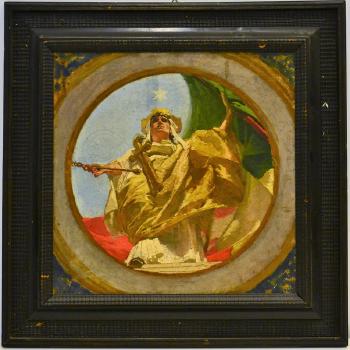 Bozzetto dell'Italia dipinto a Palazzo Madama by 
																	Cesare Maccari
