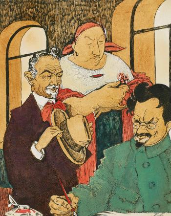 Satirical Illustration Of Leon Trotsky by 
																	Konstantin S Elisseev