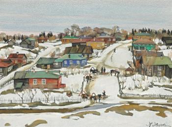 Early Spring In The Village by 
																	Konstantin Yuon