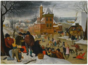 Winter Landscape With Skaters by 
																	Pieter Brueghel