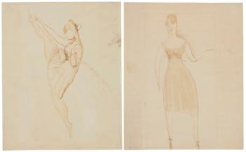 Dancer; Together With Woman in a Dress by 
																	Elie Nadelman