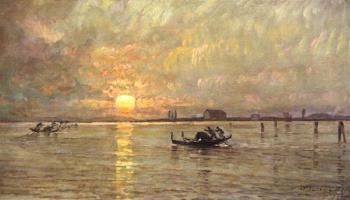 'Sunset Lagoon, Venice' by 
																			D Jerome Elwell