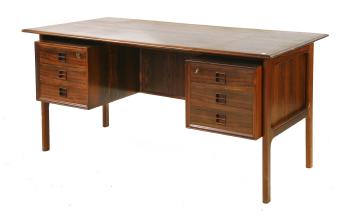 A Rosewood Desk by 
																	Arne Vodder