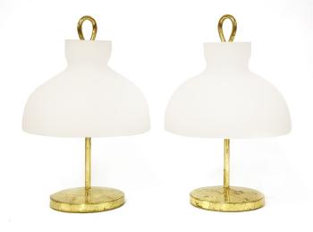 A Pair Of Italian Arenzano Brass Table Lamps by 
																	 Azucena