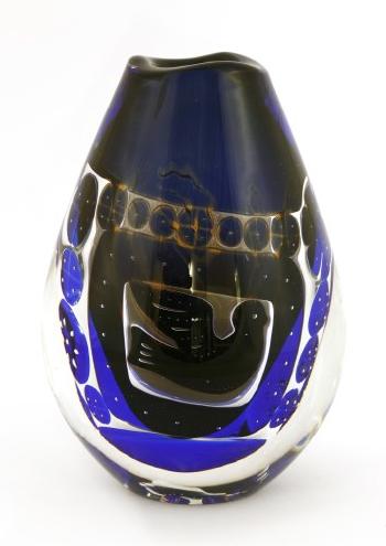 An Orrefors Ariel Glass Vase by 
																	Edvin Ohrstrom