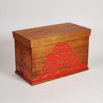 Painted Bentwood Box by 
																			Val Malesku
