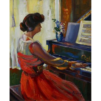 Femme En Piano by 
																			Armand Tatossian