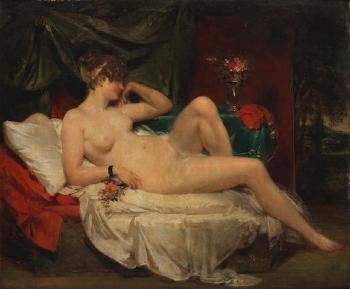 Reclining Female Nude by 
																	William Etty