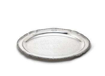A George III Silver Meat Dish by 
																	 Wakelin & Taylor