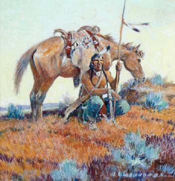 Navajo Scout: A Double Sided Work by 
																	Nick Eggenhofer