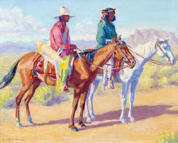 Apaches On Horseback by 
																	Hendricus Balink