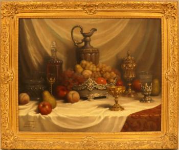 Still life with fruit by 
																	John Friedlinger