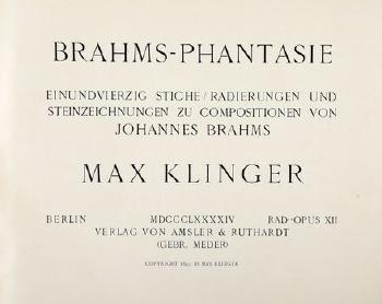 Brahms-Phantasie by 
																			Max Klinger