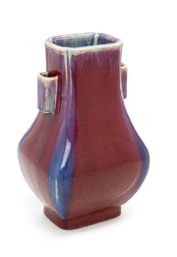 A Flambe Glazed Porcelain Vase, Hu by 
																	 Emperor Xianfeng