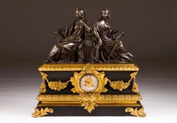 A Napoleon III Table Clock by 
																	 Raingo Brothers