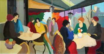 Women in the cafe by 
																	Itzchak Tarkay