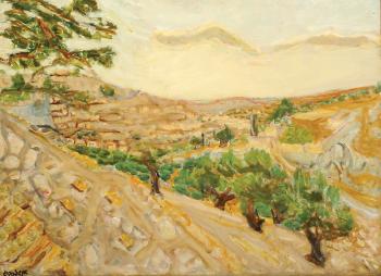 Landscape of the jerusalem mountains by 
																	Leon Engelsberg