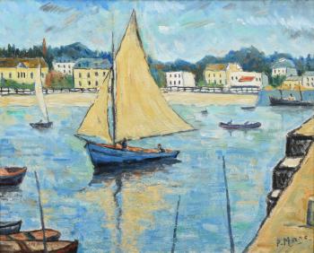 French harbour scene by 
																	Paul Maze